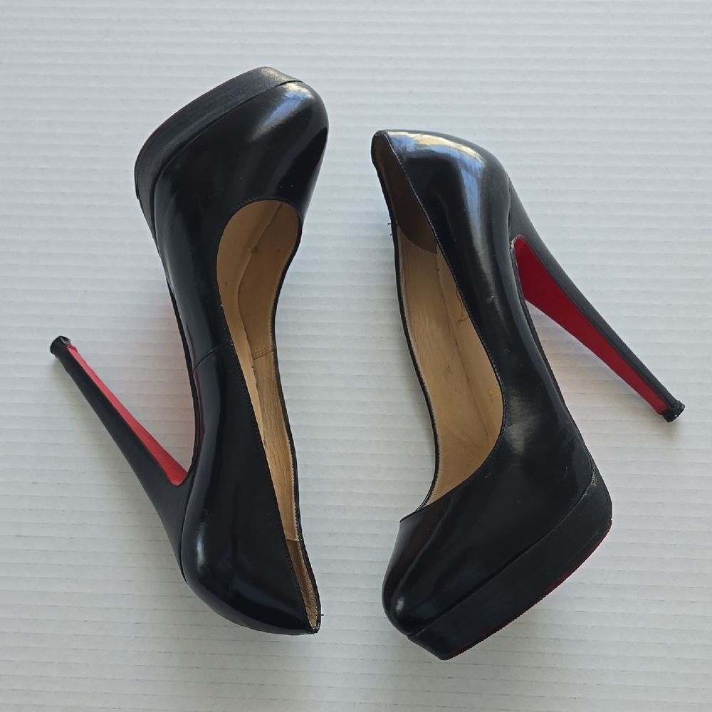 Christian Louboutin Black/Red Stiletto High Heels 37.5